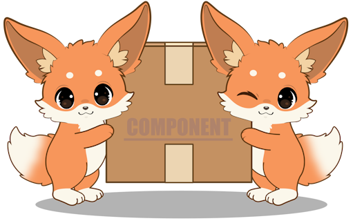 two fennecs happily holding a huge cardboard box together
